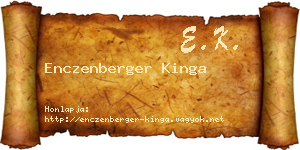 Enczenberger Kinga névjegykártya