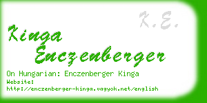 kinga enczenberger business card